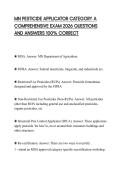 MN PESTICIDE APPLICATOR CATEGORY A COMPREHENSIVE EXAM 2026 QUESTIONS AND ANSWERS 100&percnt; CORRECT