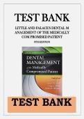 Little & Falace&rsquo;s Dental Management Test Bank 9th Edition &vert; Medically Compromised Patient