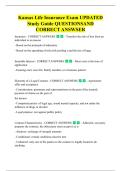 Kansas Life Insurance Exam UPDATED  Study Guide QUESTIONSAND  CORRECT ANSWSER 