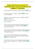 Kansas title insurance practice test  UPDATED Study Guide QUESTIONSAND  CORRECT ANSWSER 