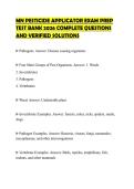 MN PESTICIDE APPLICATOR EXAM PREP TEST BANK 2026 COMPLETE QUESTIONS AND VERIFIED SOLUTIONS