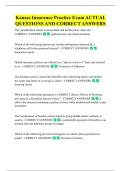 Kansas Life Insurance Exam ACTUAL  QUESTIONS AND CORRECT ANSWERS 