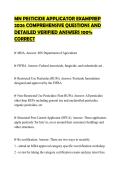 MN PESTICIDE APPLICATOR EXAMPREP 2026 COMPREHENSIVE QUESTIONS AND DETAILED VERIFIED ANSWERS 100&percnt; CORRECT