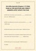 ISA Utility Specialist &lpar;Chapters 1-7&rpar; exam 
