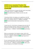 LEED Green Associate Practice Test  ACTUAL QUESTIONS AND CORRECT  ANSWERS