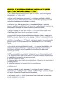 FLORIDA STATUTES COMPREHENSIVE EXAM UPDATED QUESTIONS AND ANSWERS RATED A&plus;