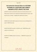 VA Contractors General &lpar;Class A or B&rpar; EXAM TESTBANK ALL QUESTIONS AND CORRECT ANSWERS LATEST UPDATE THIS YEAR