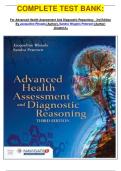 COMPLETE TEST BANK&colon;   For Advanced Health Assessment And Diagnostic Reasoning&colon; &period; 3rd Edition By Jacqueline Rhoads &lpar;Author&rpar;&comma; Sandra Wiggins Petersen &lpar;Author&rpar;  Graded A&plus;