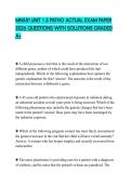 MN551 UNIT 1 5 PATHO ACTUAL EXAM PAPER 2026 QUESTIONS WITH SOLUTIONS GRADED A&plus;