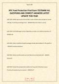 NYC Food Protection Final Exam TESTBANK ALL QUESTIONS AND CORRECT ANSWERS LATEST UPDATE THIS YEAR