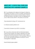 MN551 UNIT 1 5 PATHO FINAL PAPER 2026 QUESTIONS WITH ANSWERS GRADED A&plus;