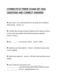 CONNECTICUT PERMIT EXAMS SET 2026 QUESTIONS AND CORRECT ANSWERS