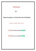 Test Bank For Human Sexuality in a World of Diversity&comma; Canadian Edition&comma; 10th Edition &vert; All  Chapters&period;