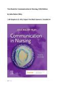 Test Bank for Communication in Nursing&comma; 10th Edition by Julia Balzer Riley &vert; All Chapters &lpar;1-30&rpar; &vert; Expert Verified Answers &vert; Graded A&plus;