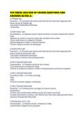 TAP SERIES 2026 END OF COURSE QUESTIONS AND ANSWERS RATED A&plus;