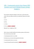 HESI - Fundamentals practice Exam Newest 2026  Questions and Correct Detailed Answers Already  Graded A&plus; 