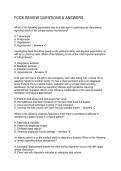 FCCS REVIEW QUESTIONS & ANSWERS