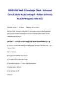 NRNP6566 Week 6 Knowledge Check - Advanced Care of Adults Acute Settings I - Walden University AGACNP Program 2026&sol;2027