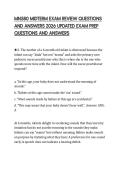 MN580 MIDTERM EXAM REVIEW QUESTIONS AND ANSWERS 2026 UPDATED EXAM PREP QUESTIONS AND ANSWERS