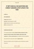 JP MRT EXAM ALL 250 QUESTIONS AND CORRECT ANSWERS LATEST UPDATE THIS YEAR