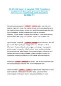 NUR 504 Exam 2 Newest 2026 Questions  and Correct Detailed Answers Already  Graded A&plus; 