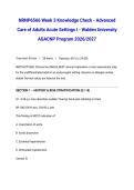 NRNP6566 Week 3 Knowledge Check - Advanced Care of Adults Acute Settings I - Walden University AGACNP Program 2026&sol;2027