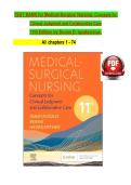 TEST BANK for Medical-Surgical Nursing&colon; Concepts for Clinical Judgment and Collaborative Care 11th Edition by Donna D&period; Ignatavicius&comma; All chapters 1 - 74 Latest Updated Exam 2026&period; 