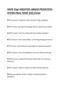 WAPS SSgt WEIGHTED AIRMAN PROMOTION SYSTEM FINAL PAPER 2026 EXAM