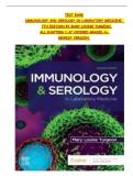 Test Bank - Immunology and Serology in Laboratory Medicine&comma; 7th Edition &lpar;Turgeon&comma; 2022&rpar;&comma; Chapter 1-27&comma; All Chapters &vert;&vert;Complete A&plus; Guide