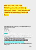 NUR 2502 Exam 2 Test Bank&colon; Multidimensional Care III &lpar;MDC 3&rpar; &ndash; Rasmussen College &vert; 2025&sol;2026 &vert; Respiratory & Upper Airway Nursing &vert; Verified Q&A