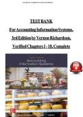 Test Bank for Accounting Information Systems&comma; International 3rd Edition &lpar;2020&rpar; by Vernon Richardson&comma; Chengyee Chang & Rod Smith &ndash; Complete All Chapters with Correct Answers &lpar;Latest 2025 Updates&rpar;