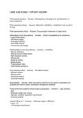 HNG 540 EXAM 1 STUDY GUIDE