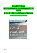 Test Bank&colon; Health Promotion Throughout the Life Span&comma; 10th Edition by Edelman - Chapters 1-25&comma; 9780323761406 &vert; Rationals Included