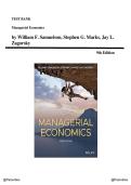 TEST BANK  - Managerial Economics&comma; 9th Edition William F&period; Samuelson&comma; Stephen G&period; Marks&comma; Jay L&period; Zagorsky &vert;  All Chapters &period;