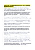 TEXAS FIRE ALARM EXAMINATION SETS QUESTIONS AND ANSWERS RATED A&plus;