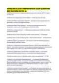 TEXAS FIRE ALARM COMPREHENSIVE EXAM QUESTIONS AND ANSWERS RATED A&plus;
