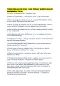 TEXAS FIRE ALARM FINAL EXAM ACTUAL QUESTIONS AND ANSWERS RATED A&plus;