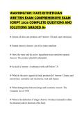 WASHINGTON STATE ESTHETICIAN WRITTEN EXAM COMPREHENSIVE EXAM SCRIPT 2026 COMPLETE QUESTIONS AND SOLUTIONS GRADED A&plus;