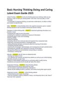Basic Nursing 2025 Exam Guide&colon; Thinking&comma; Doing & Caring