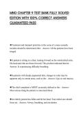 MNO CHAPTER 9 TEST BANK FULLY SOLVED EDITION WITH 100&percnt; CORRECT ANSWERS GUARANTEED PASS