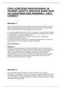 CPPS &lpar;CERTIFIED PROFESSIONAL IN PATIENT SAFETY&rpar; PRACTICE EXAM 2026 &vert;32 QUESTIONS AND ANSWERS &vert; 100&percnt; CORRECT