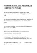 WCU PHYS 261 FINAL EXAM 2026 COMPLETE QUESTIONS AND ANSWERS