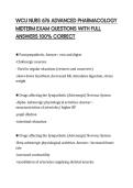 WCU NURS 676 ADVANCED PHARMACOLOGY MIDTERM EXAM QUESTIONS WITH FULL ANSWERS 100&percnt; CORRECT