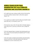MOBILE CRANE NCCER FINAL EXAMINATION TEST 2026 COMPLETE QUESTIONS AND SOLUTIONS GRADED A&plus;