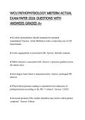 WCU PATHOPHYSIOLOGY MIDTERM ACTUAL EXAM PAPER 2026 QUESTIONS WITH ANSWERS GRADED A&plus;