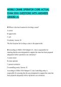 MOBILE CRANE OPERATOR CORE ACTUAL EXAM 2026 QUESTIONS WITH ANSWERS GRADED A&plus;