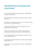 CSFA SFA 209 week 1 test questions with correct answers