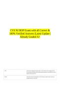 CVS NJ BOP Exam with all Correct & 100&percnt; Verified Answers &vert;Latest Update &vert;Already Graded A&plus;