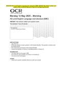 2025 OCR AS Level English Language and Literature &lpar;EMC&rpar; H074&sol;01 Non-fiction written and  spoken texts Question Paper and Final Evaluation Scheme