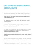 CSFA PRACTICE EXAM QUESTIONS WITH CORRECT ANSWERS&period;